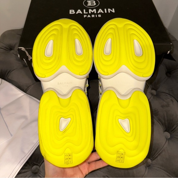 Size 42 Balmain B-bold Panelled Chunky Sneakers - Picture 7 of 15